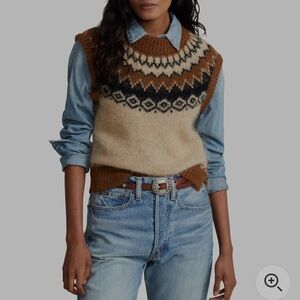 Ralph Lauren Intarsia-Knit Vest, wool blend